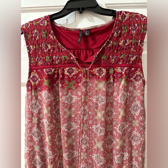 EUC MNG Mango Womens size 6 Drop Waist Sleeveless Beaded Dress - Picture 4 of 8